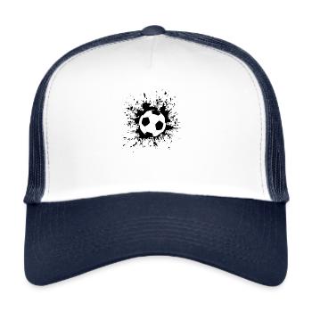 Fussball Fußball Fußballer Geschenk - Trucker Cap - Weiß/Navy - Vorne