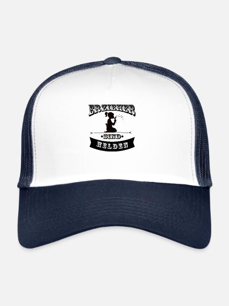 Erzieher - Trucker Cap - Weiß/Navy - Vorne