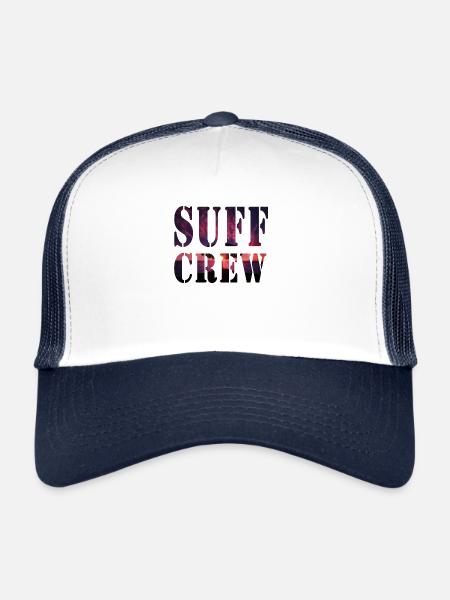 Suff crew party vacances sauf les vacanciers Sauf tour - Casquette trucker  - blanc/marine - Devant