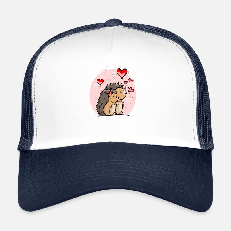 Igel Paar Liebe mit Herzen und Luftballons Trucker Cap