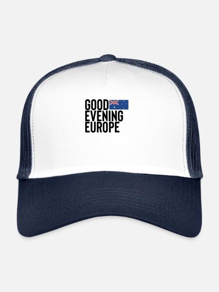 Australien - Trucker Cap - Weiß/Navy - Vorne