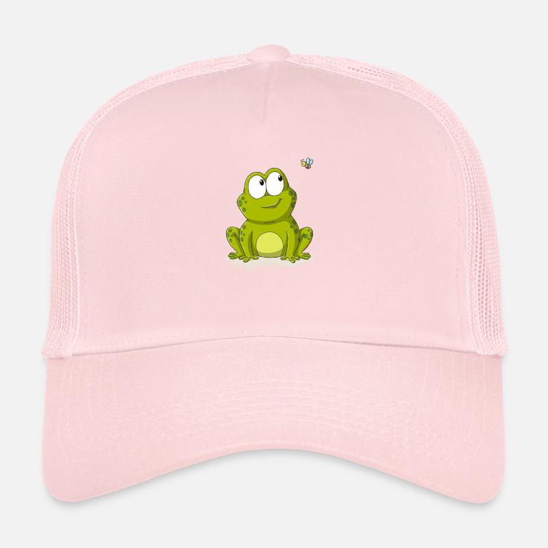 Grenouille mignonne avec abeille Casquette trucker 