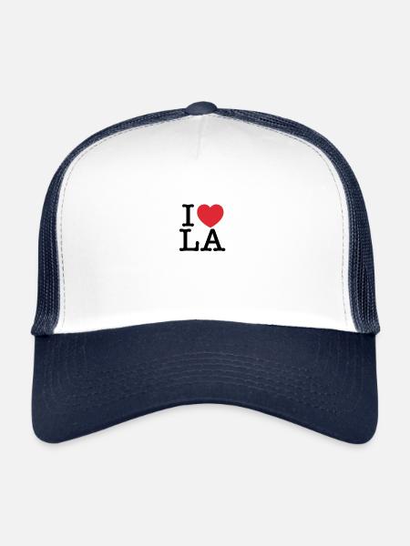 I Love LA | I Love Los Angeles | I Heart LA - Trucker Cap - white/navy - Front