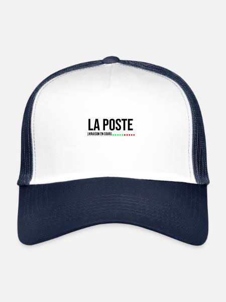 la poste livraison en cours cadeau - Casquette trucker  - blanc/marine - Devant