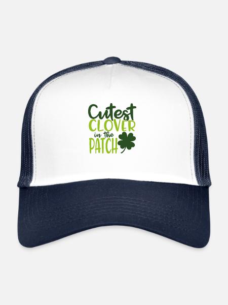 Cutest clover in the patch - Trucker Cap - white/navy - Front