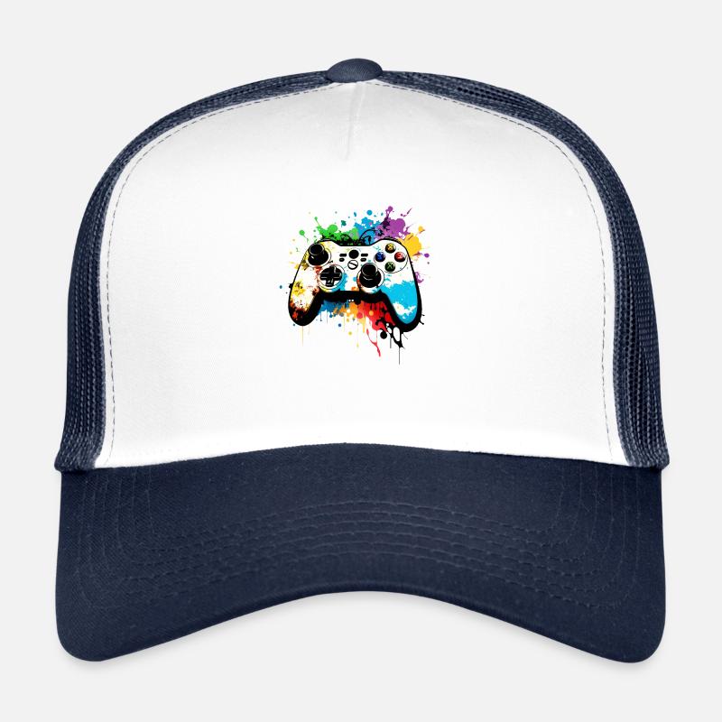 Gaming Controller Graffiti Computer Games Gamer Trucker Cap