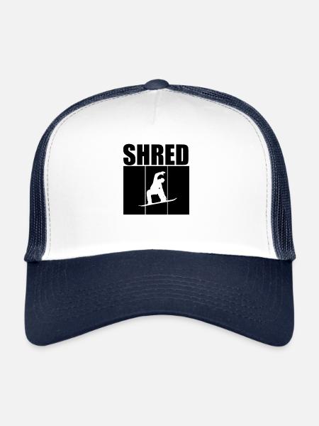 Snowboarder Sports d’hiver Neige - Casquette trucker  - blanc/marine - Devant