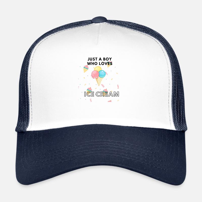 JUST A BOY WHO LOVES ICE CERAM Casquette trucker 