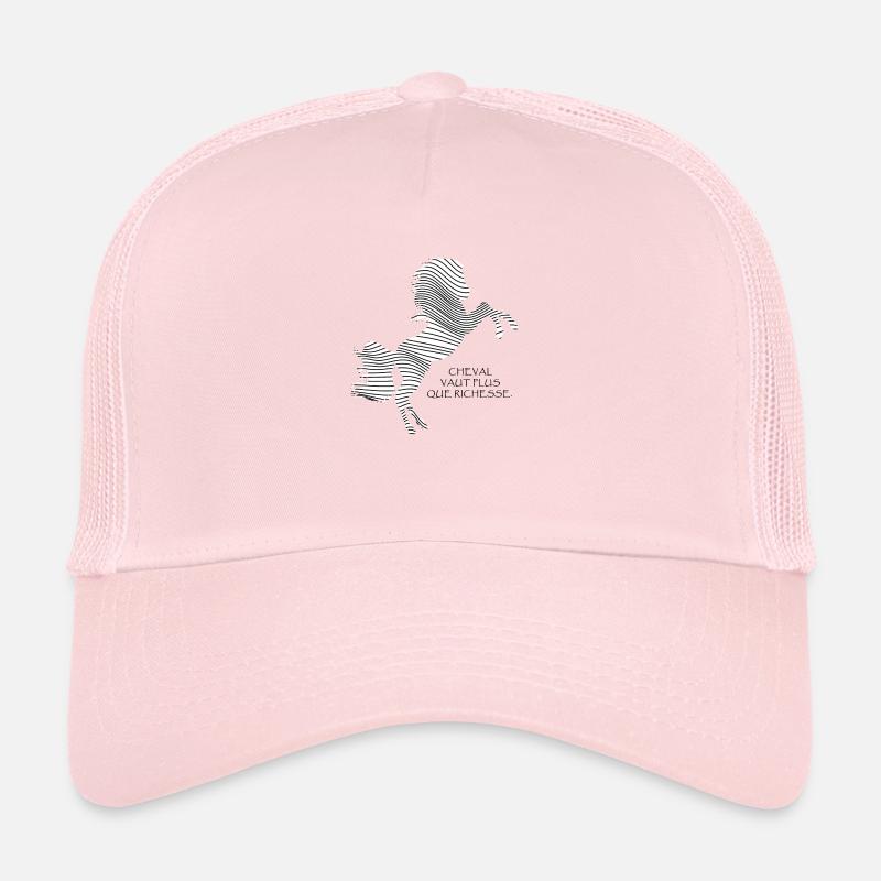 Cheval Noir et Blanc Casquette trucker 