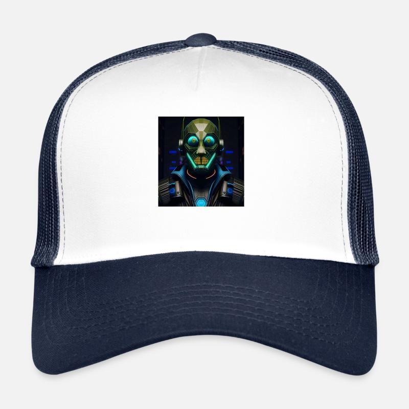 Cyberpunk - Trucker Cap - Weiß/Navy