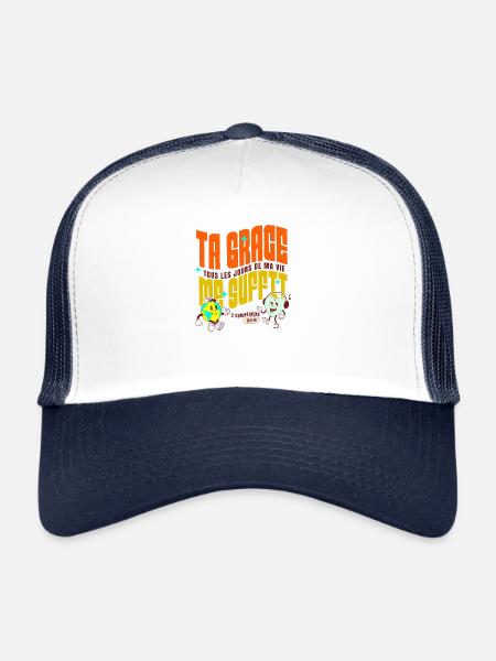 Ta Grâce me suffit ! - Casquette trucker  - blanc/marine - Devant
