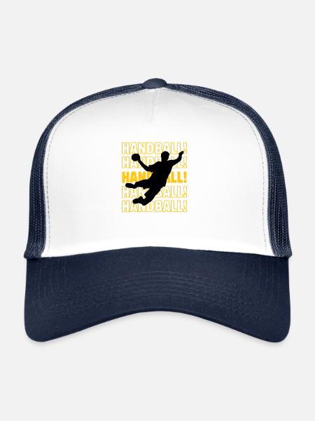 Handball handball handball - Casquette trucker  - blanc/marine - Devant