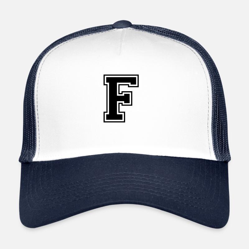 f - Trucker Cap - white/navy