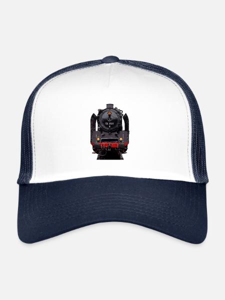 Locomotive à vapeur 50 3501 - Casquette trucker  - blanc/marine - Devant