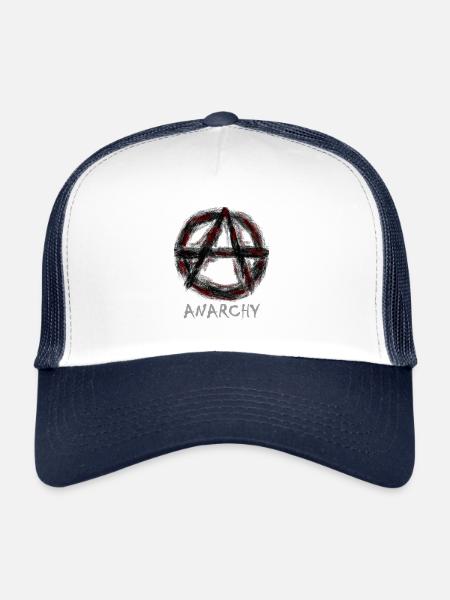 Anarchy - Trucker Cap - white/navy - Front