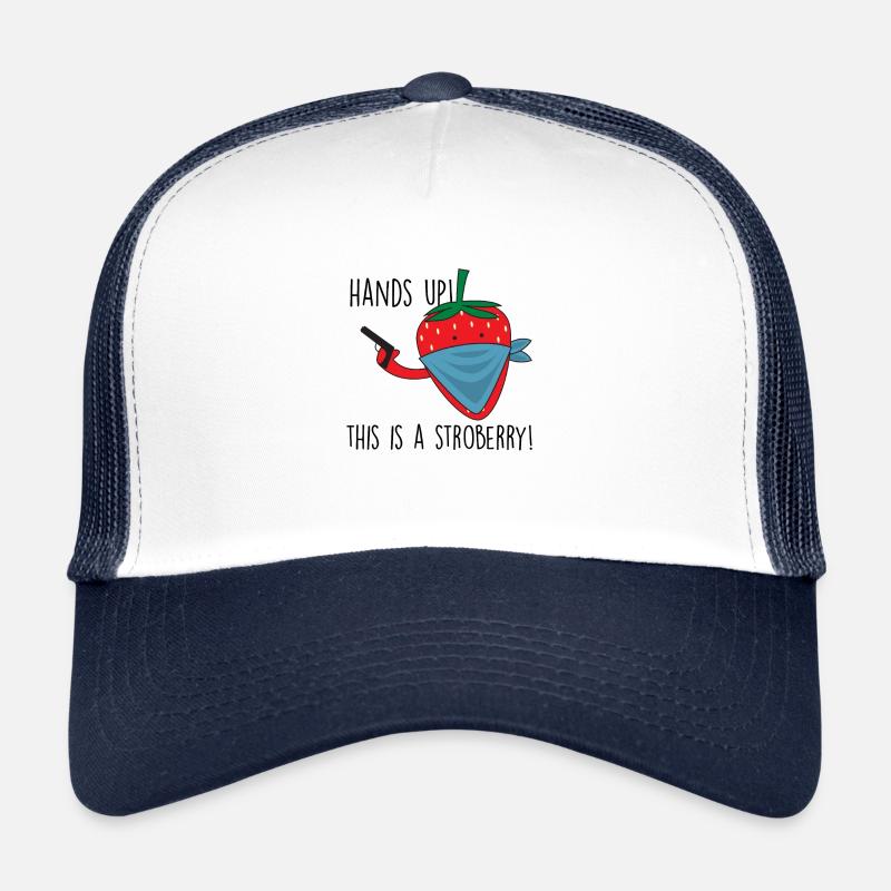 strawberry - Trucker Cap - white/navy