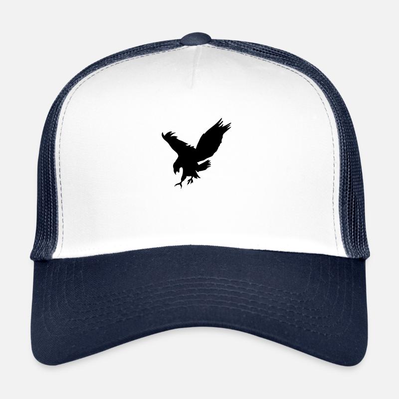 L'aigle noir - Casquette trucker  - blanc/marine
