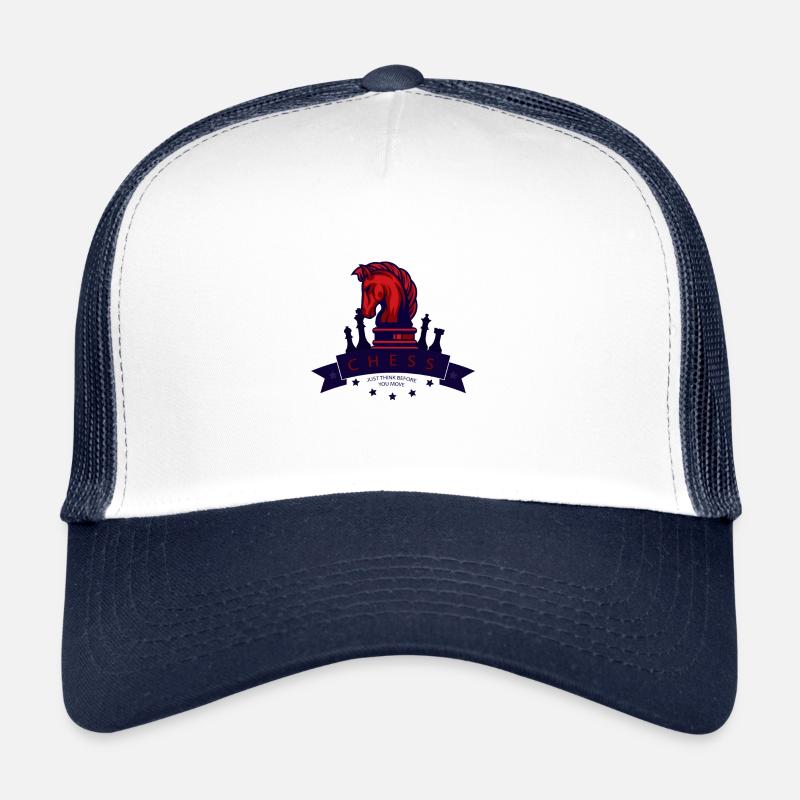 Chess chess pieces - Trucker Cap - white/navy
