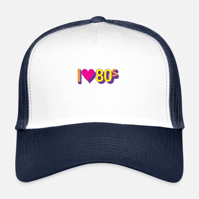 J'adore les années 80 et 1980 Casquette trucker 