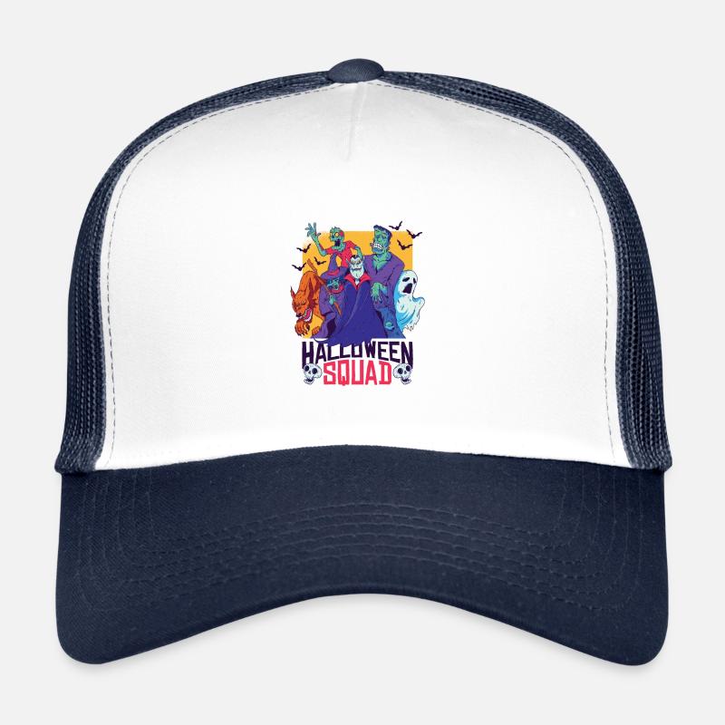 Halloween squad! - Trucker Cap - Weiß/Navy