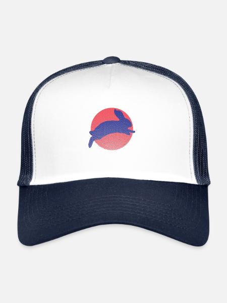 Lapin - Casquette trucker  - blanc/marine - Devant