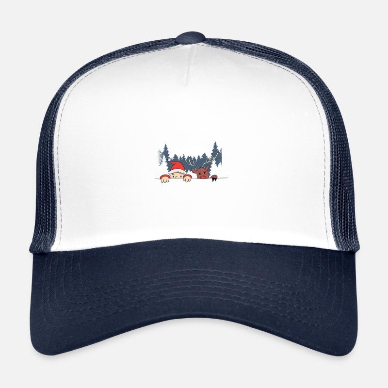 Père noël père noël - Casquette trucker  - blanc/marine