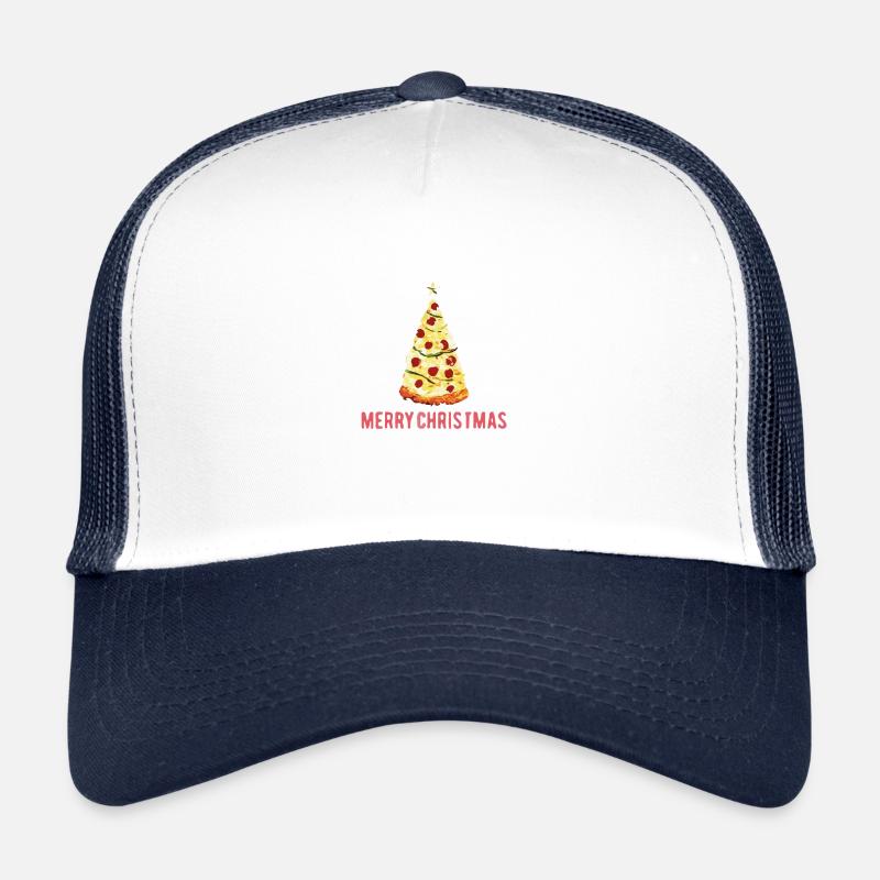 Pizza et Noël Casquette trucker 