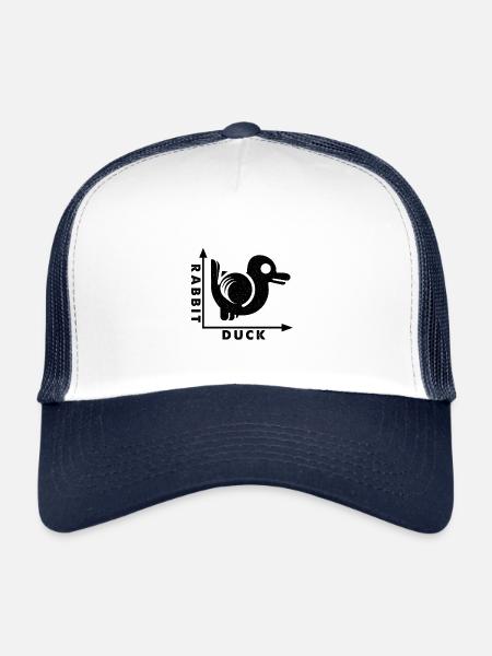 Rabbit Duck - Trucker Cap - white/navy - Front