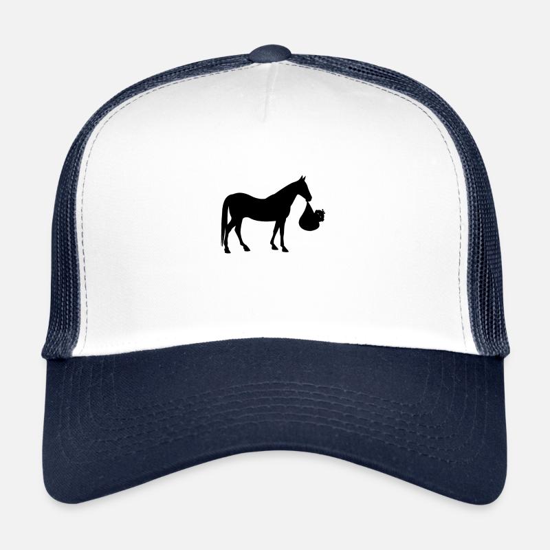 Cheval apporte bébé dans la bouche Casquette trucker 
