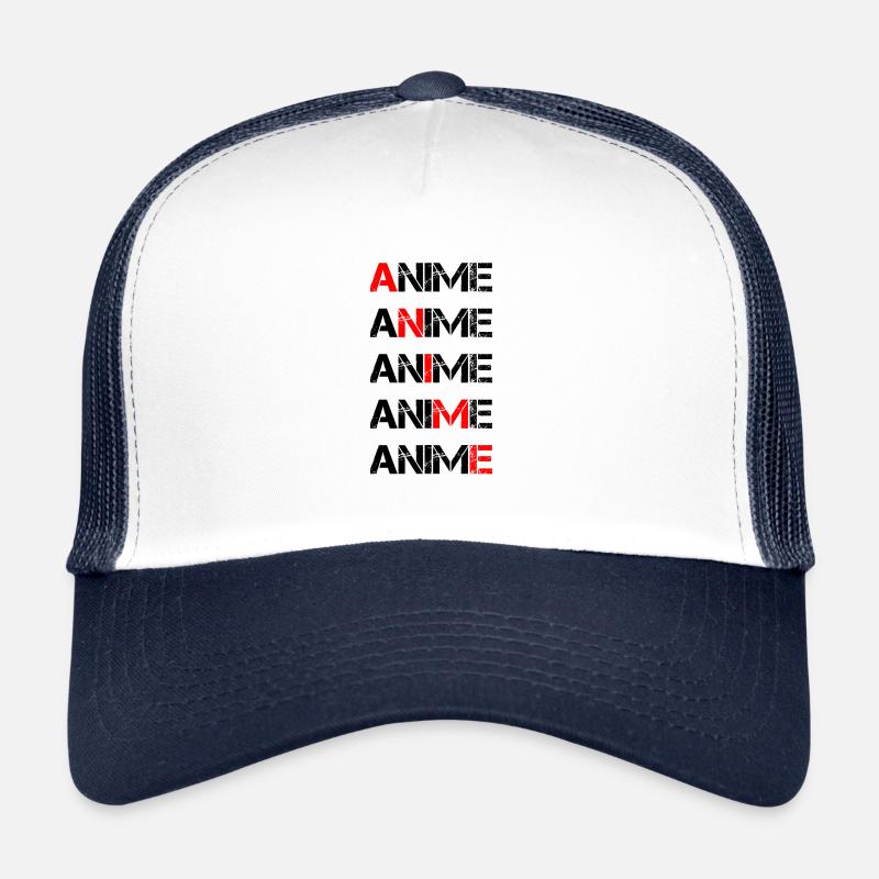 Anime - Casquette trucker  - blanc/marine