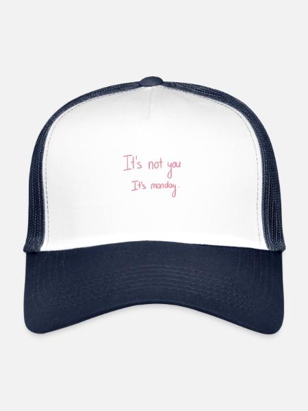 It's not you it's monday - I do not like montage - Trucker Cap - white/navy - Front