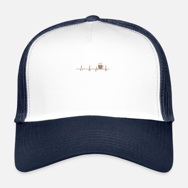 Coffee heartbeat - Trucker Cap - white/navy