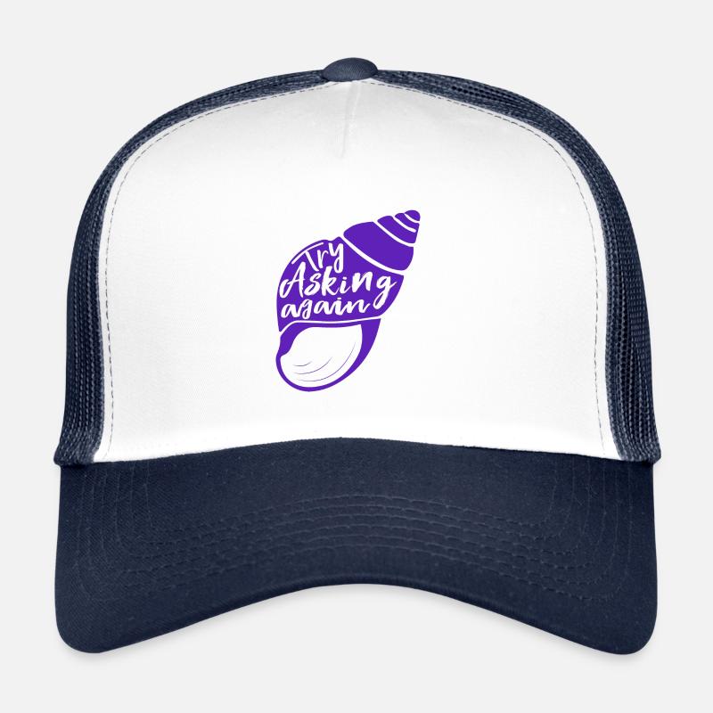 Magische Miesmuschel Frag doch einfach nochmal - Trucker Cap - Weiß/Navy
