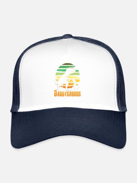 DADDYSAURUS Rex Vater - Casquette trucker  - blanc/marine - Devant