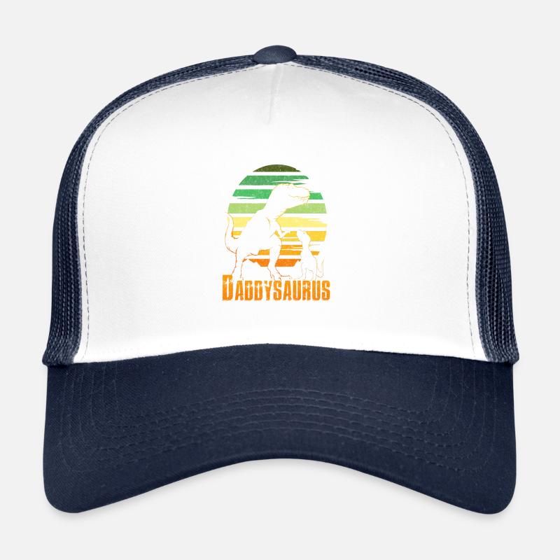 DADDYSAURUS Rex Vater - Trucker Cap - Weiß/Navy