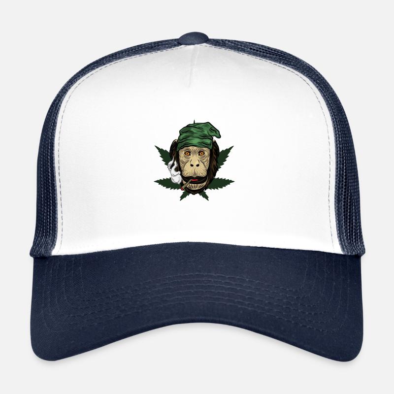 Kiffender Singe Avec Joint Casquette trucker 