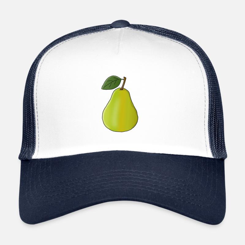 Poire avec feuille Casquette trucker 