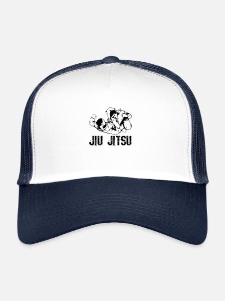 Brazilian Jiu Jitsu - Trucker Cap - white/navy - Front