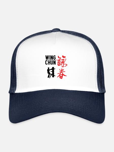Wing Chun - Trucker Cap - Weiß/Navy - Vorne