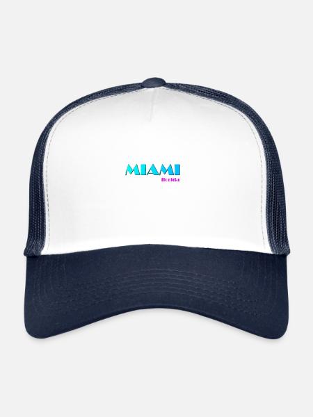 Miami - Casquette trucker  - blanc/marine - Devant