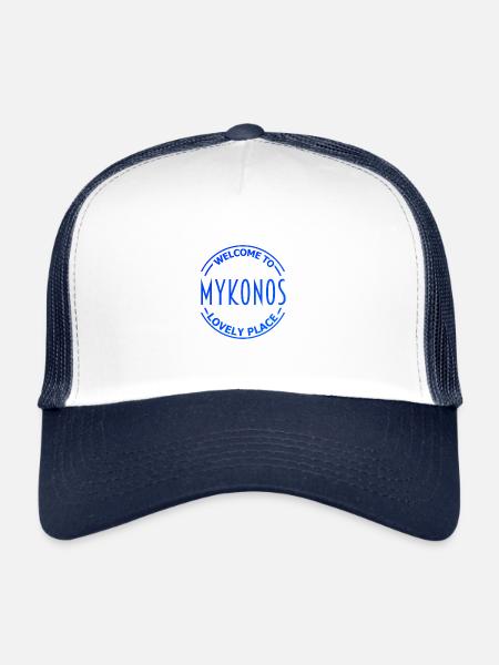 Mykonos - Trucker Cap - white/navy - Front