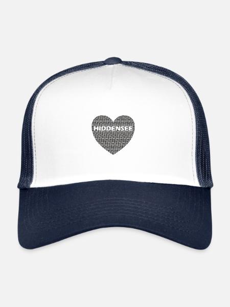 Hiddensee Cœur - Casquette trucker  - blanc/marine - Devant
