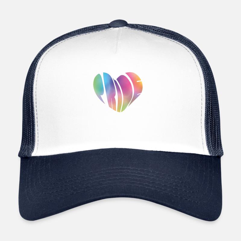 Coeur de la Pride - Casquette trucker - blanc/marine