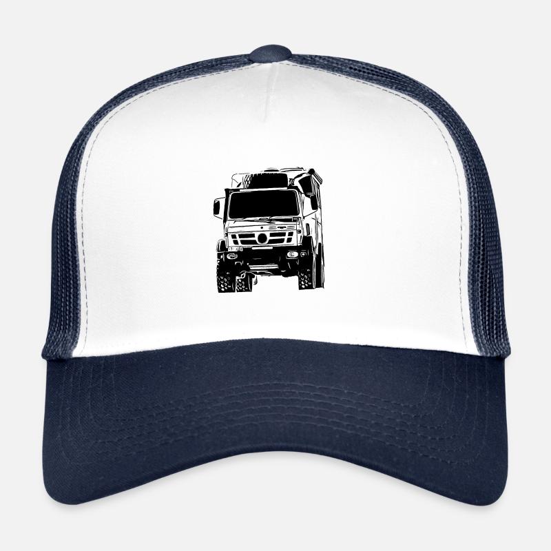 Unimog , Nutzfahrzeug, Lkw, Unimog 406, Traktor - Trucker Cap - Weiß/Navy