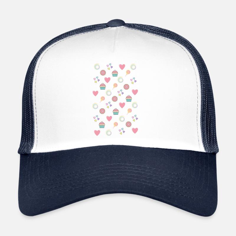 pink Candy - Trucker Cap - Weiß/Navy
