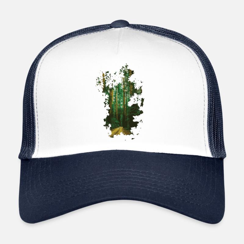 WALD - Trucker Cap - Weiß/Navy