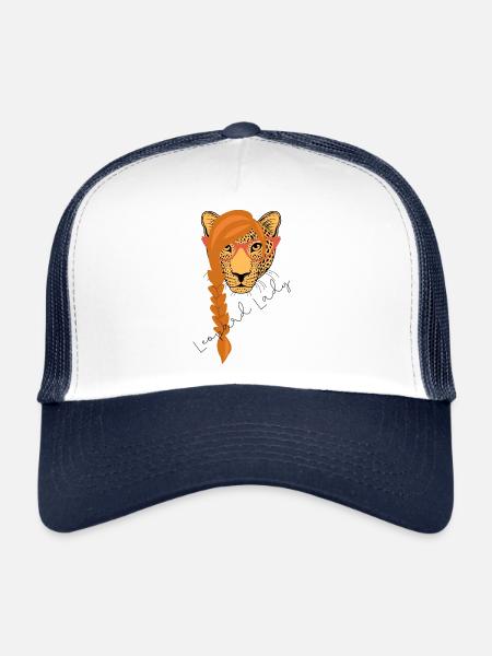 Leopard Lady - Trucker Cap - white/navy