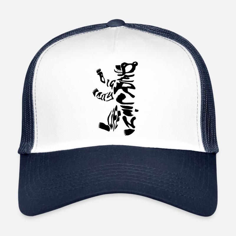 Berliner Bär 2 - Trucker Cap - Weiß/Navy
