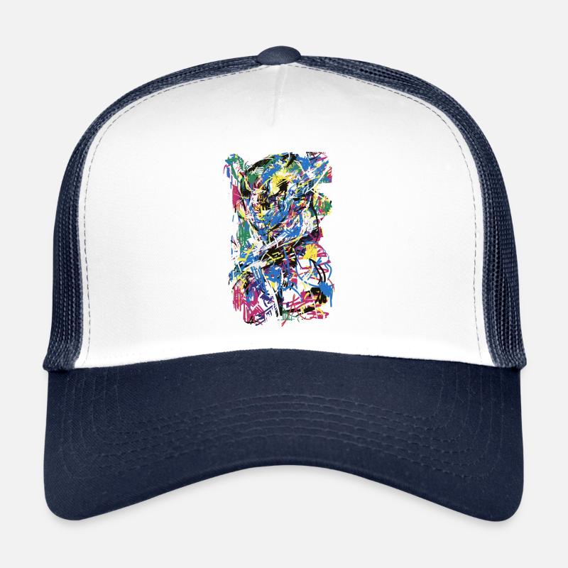 Peinture abstraite Casquette trucker 