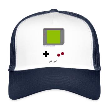 GB - Cool things never die - Trucker Cap - white/navy - Front